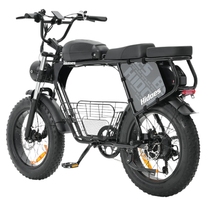 Hidoes B9 750W elektrijalgratas kahe eemaldatava 48V akuga, 20-tolliste Fat Tire rehvide ja pika sadulaga