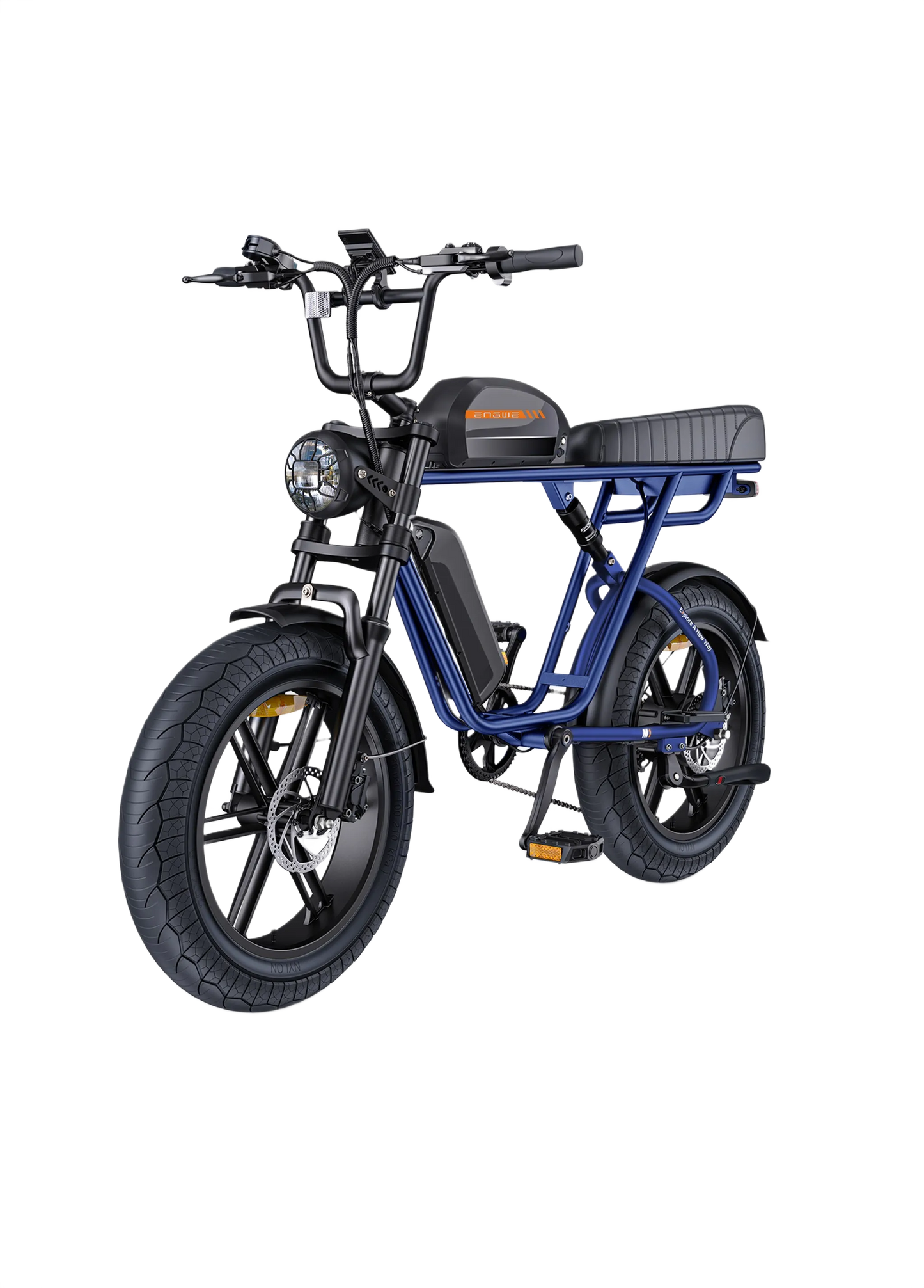 ENGWE M1 Yellow electric bike with a brown seat on a white background