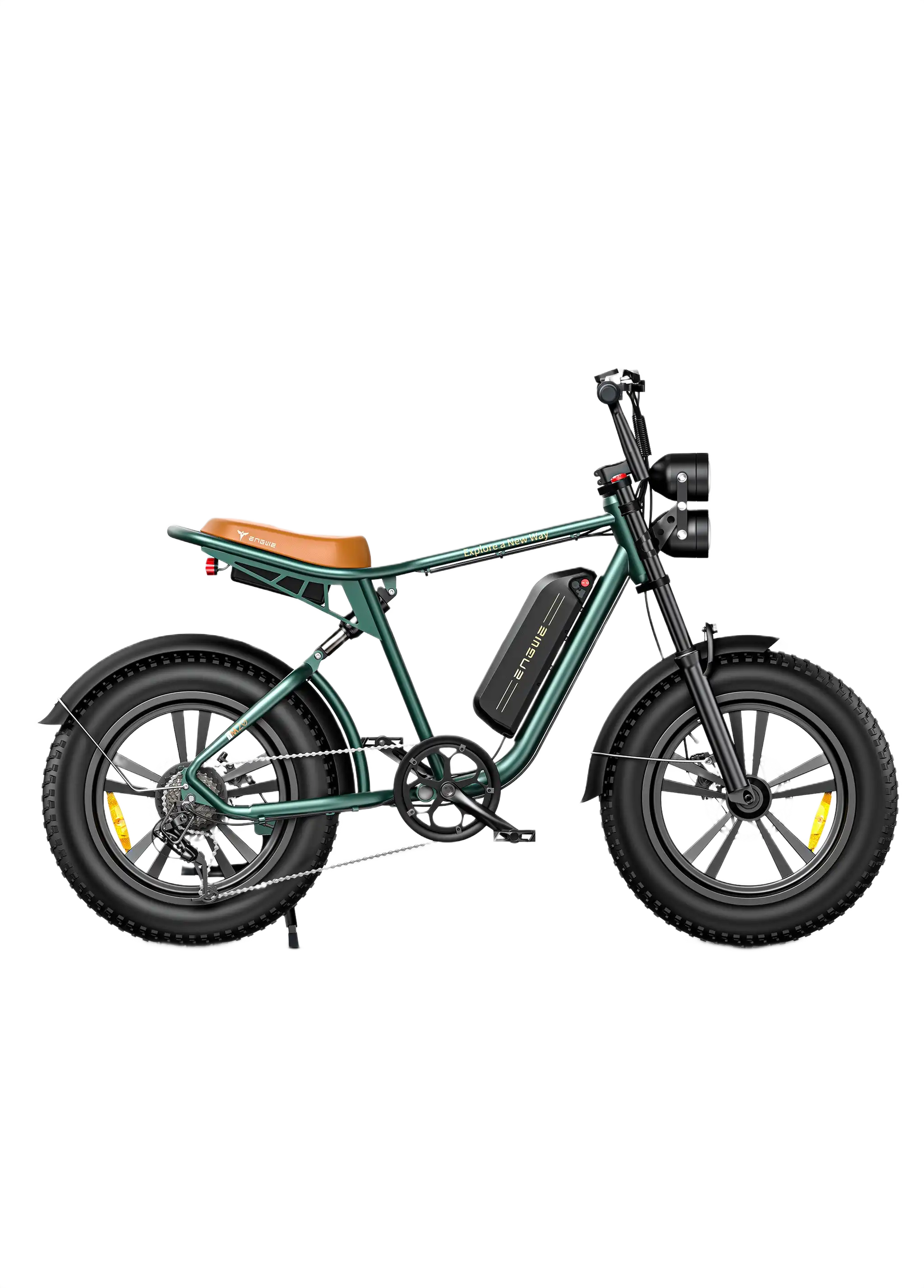 ENGWE M20 Green electric bike on a white background