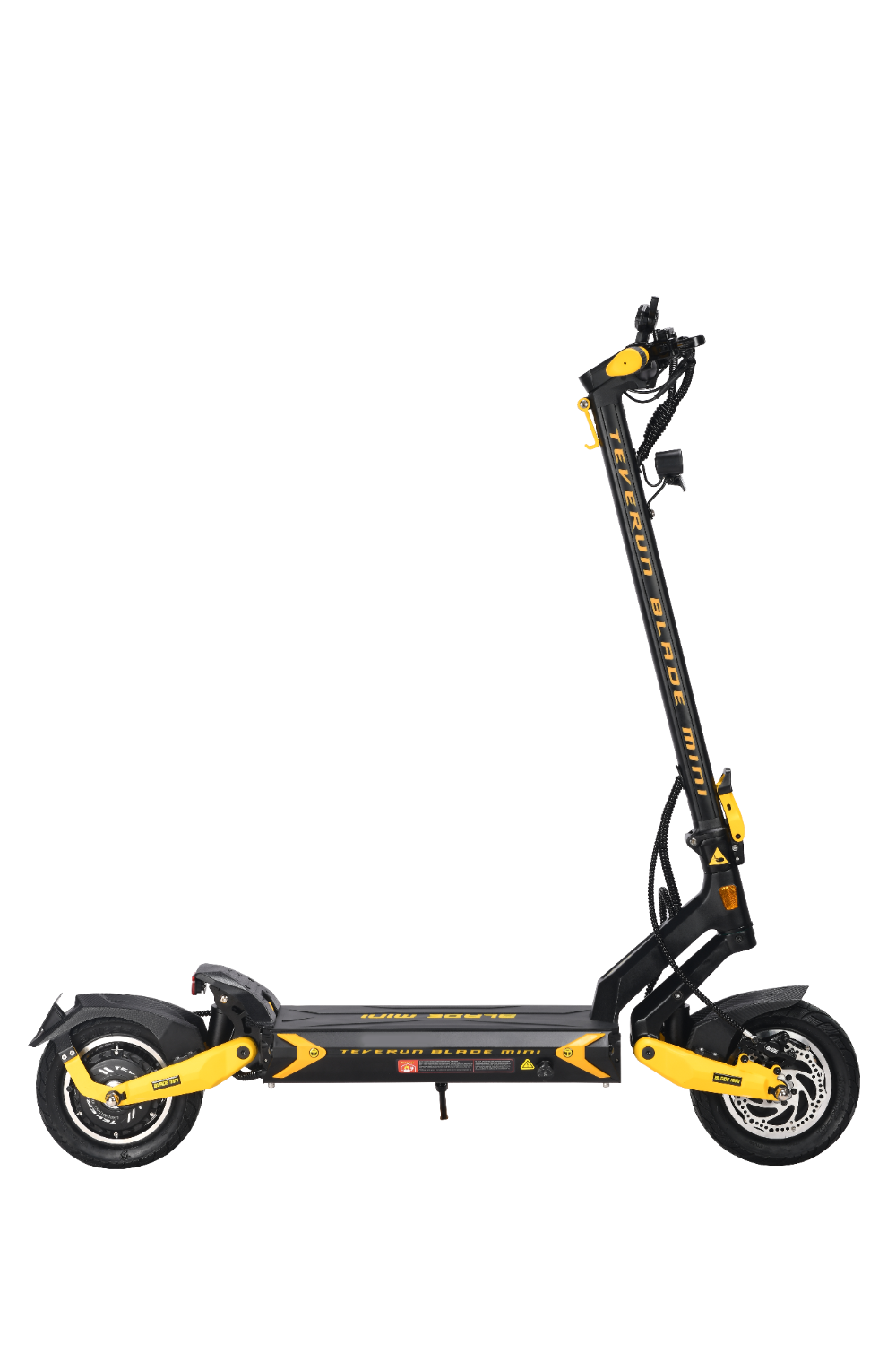 TEVERUN BLADE MINI ULTRA Black and yellow electric scooter on a white background