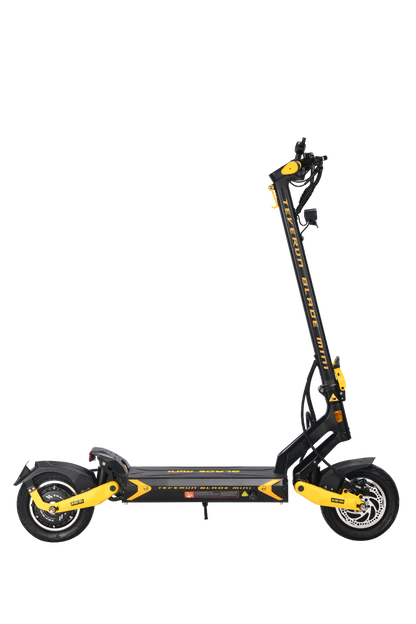 TEVERUN BLADE MINI ULTRA Black and yellow electric scooter on a white background